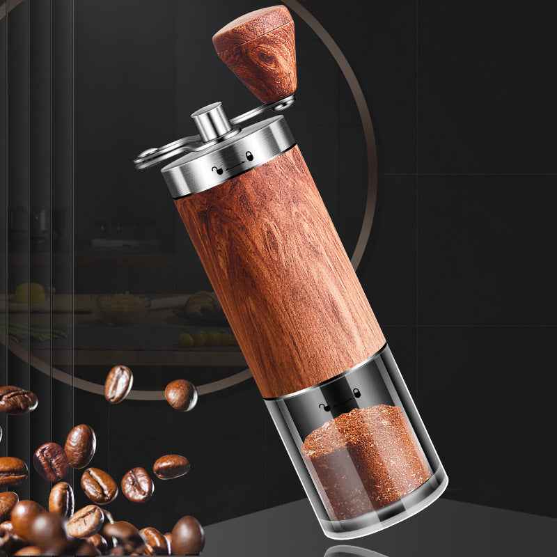 Manual Coffee Grinder – Portable 304 Stainless Steel Hand Coffee Grinder with Wood Grain Design - Twissie