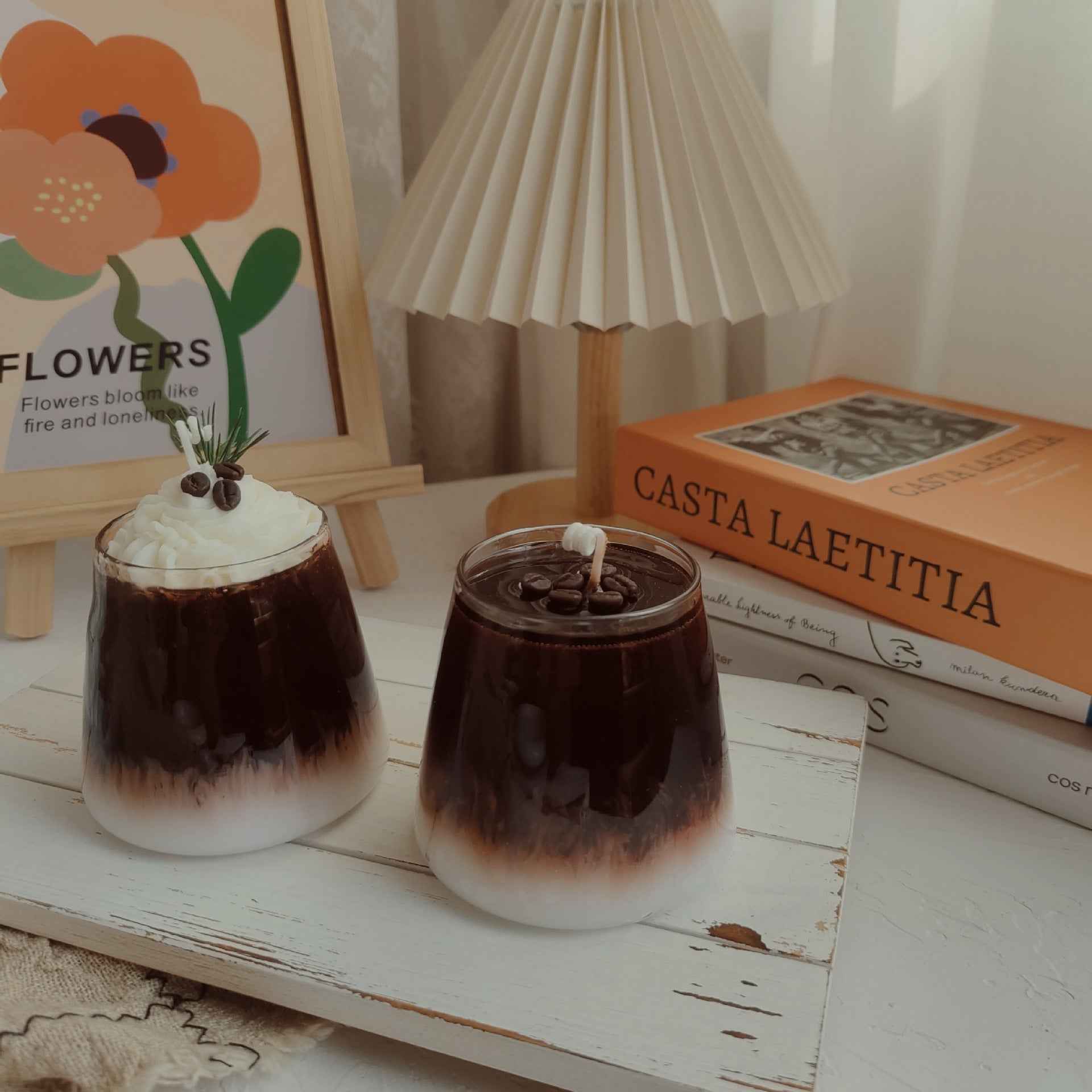 Milk-in-water Coffee Ice American Black Coffee Glass Aromatherapy Candle - Twissie