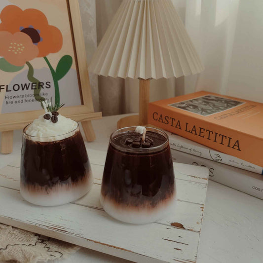 Milk-in-water Coffee Ice American Black Coffee Glass Aromatherapy Candle - Twissie