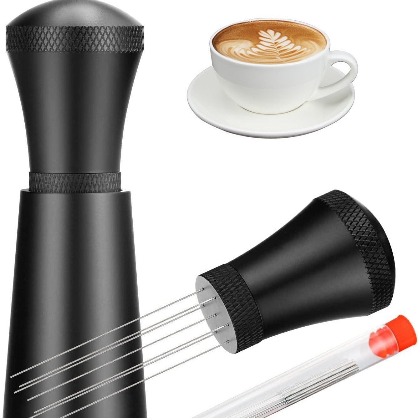 Coffee Cloth Needle Stainless Steel Needle Coffee Distributor Suit With Base - Twissie
