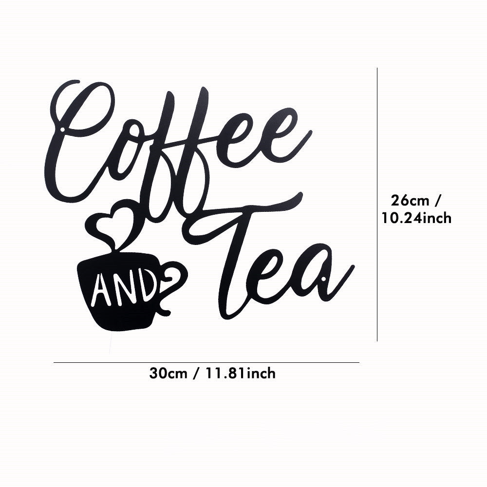 Metal COFFEE AND TEA Wall Hanging - Twissie