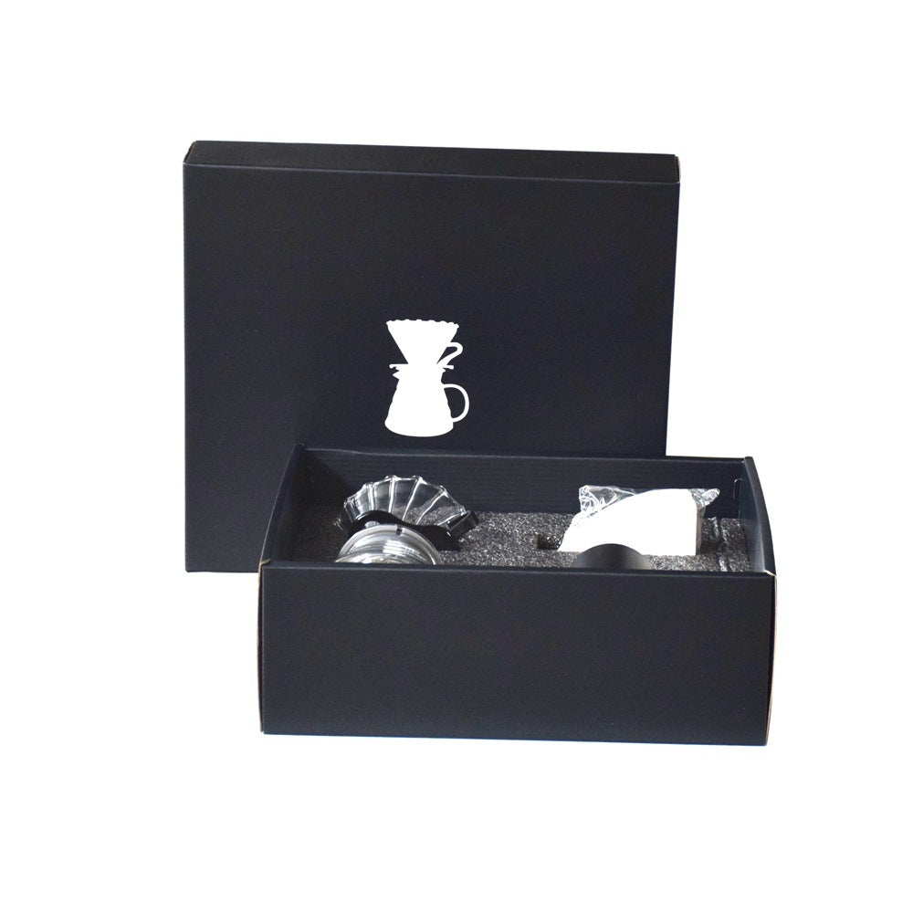 Glass Pour-Over Coffee Set — 4pc Heat-Resistant Filter Cups with Filter Paper (Gift Box) - Twissie