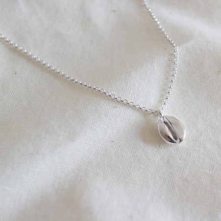 S925 Sterling Silver Coffee Bean Necklace — Dainty Clavicle Pendant - Twissie