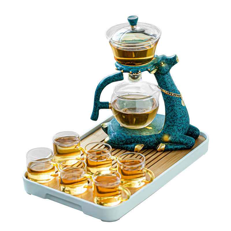 “Buy premium Elk glass tea set – automatic glass teapot gift set for tea enthusiasts”
