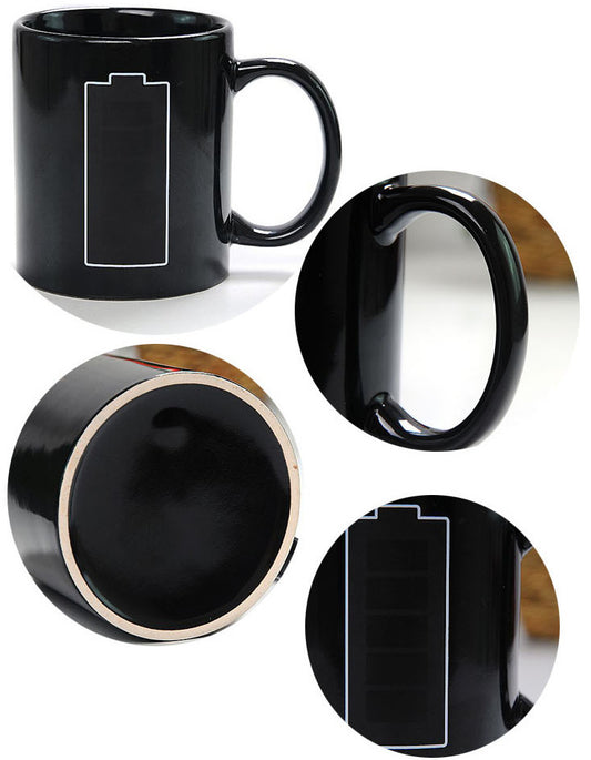 Battery display thermal temperature cup temperature sensitive color cup ceramic coffee mug - Twissie