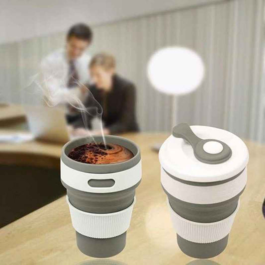 Coffee Mugs Travel Collapsible Silicone Cup Folding Water Cups BPA FREE Food Grade Drinking Ware Mug Tea Coffee Cups - Twissie