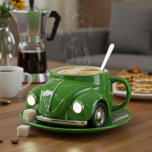 Beetle shaped coffee cup - unique gift for coffee lovers and collectors