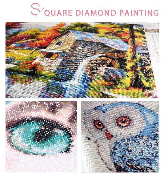 Diamond Coffee Mosaic Landscape Painting