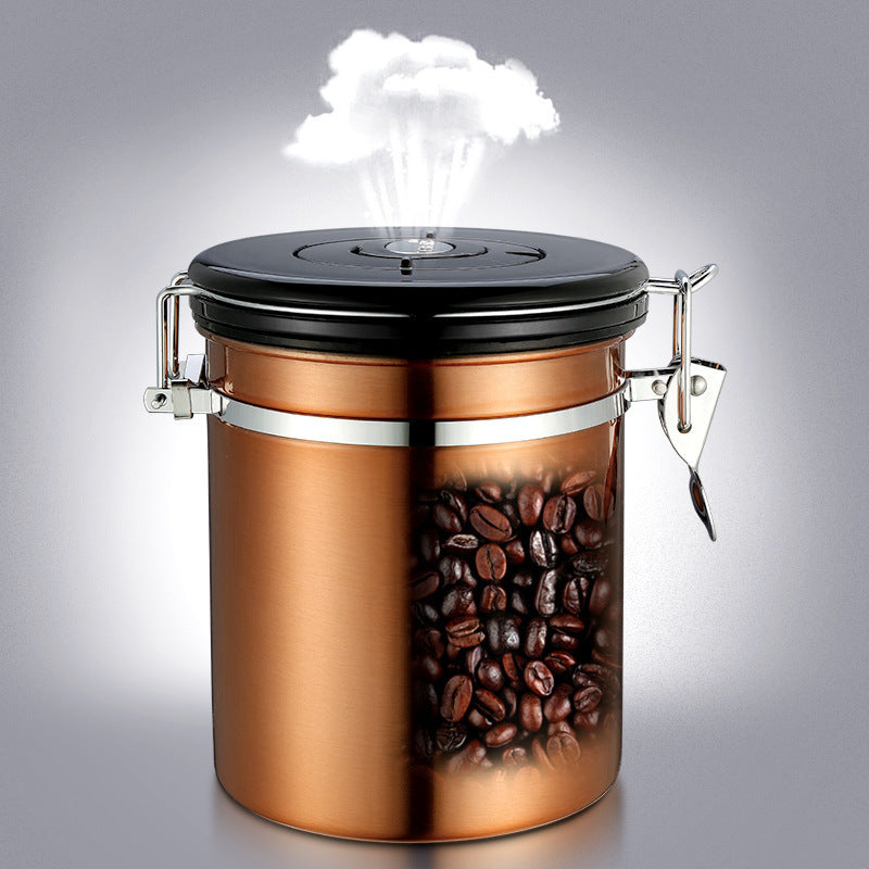 Stainless Steel Airtight Tank Coffee Bean Coffee Powder Preservation Tank - Twissie