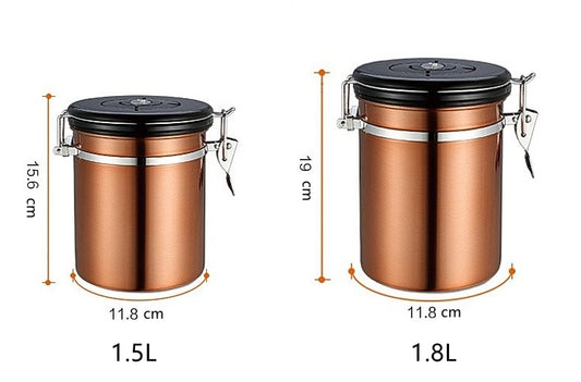 Stainless Steel Airtight Tank Coffee Bean Coffee Powder Preservation Tank - Twissie
