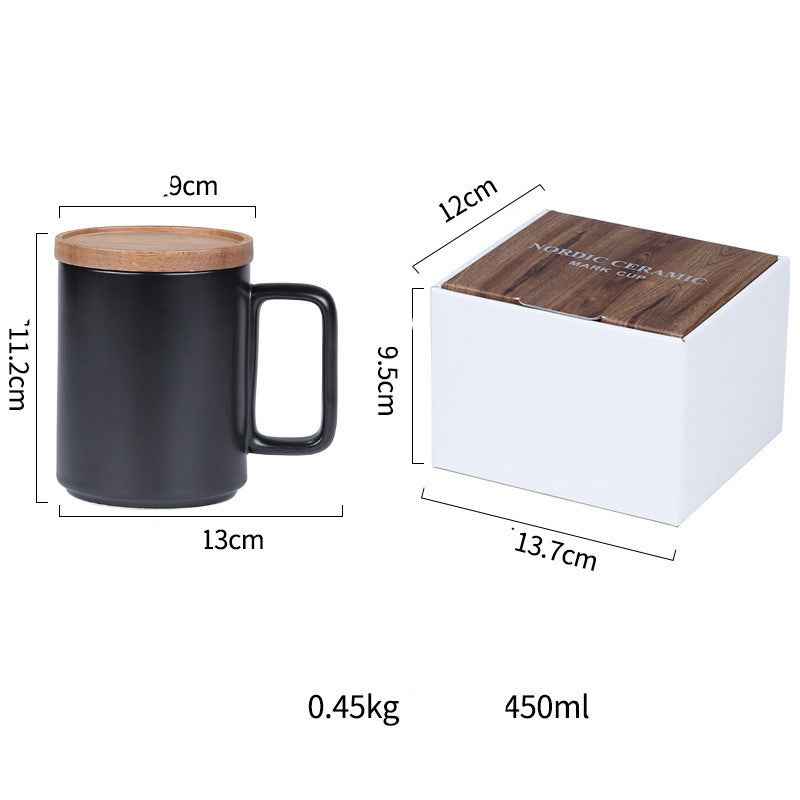Comfortable ergonomic handle on marble-pattern mug for secure grip with hot beverages