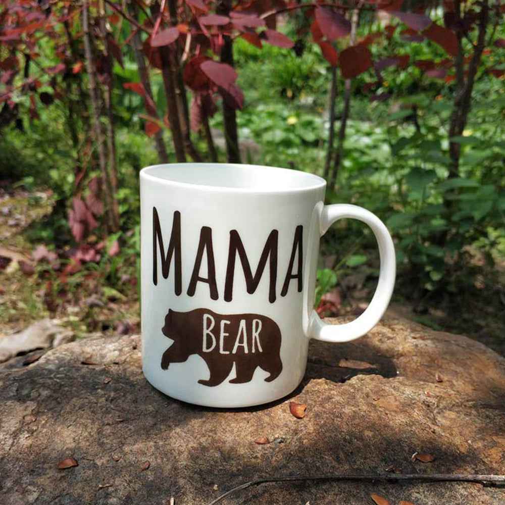 Comfortable handle on the "Best Mom Ever" ceramic mug for easy morning coffee or tea drinking