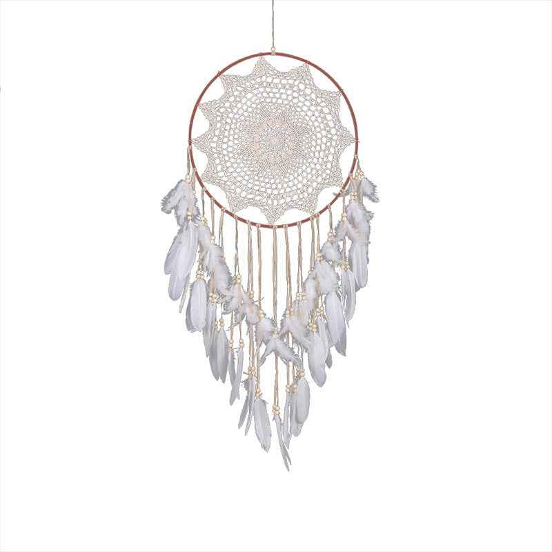 Coffee Dream Catcher - Boho Wall Hanging for Bedroom, Handmade Nordic Pendant for Good Dreams & Positive Vibes - Twissie