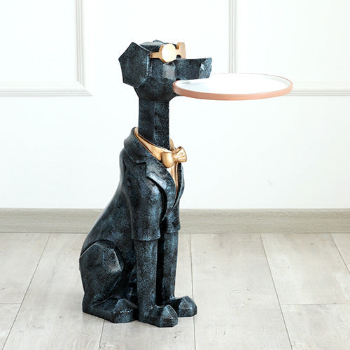 Dog lover home decor - artistic puppy coffee table as a conversation piece