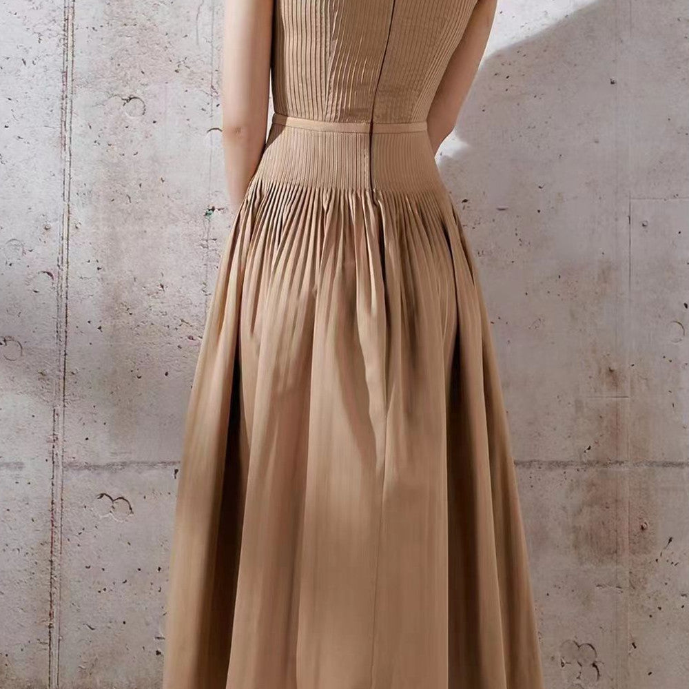 Fashion Coffee Color Dress Dress - Twissie
