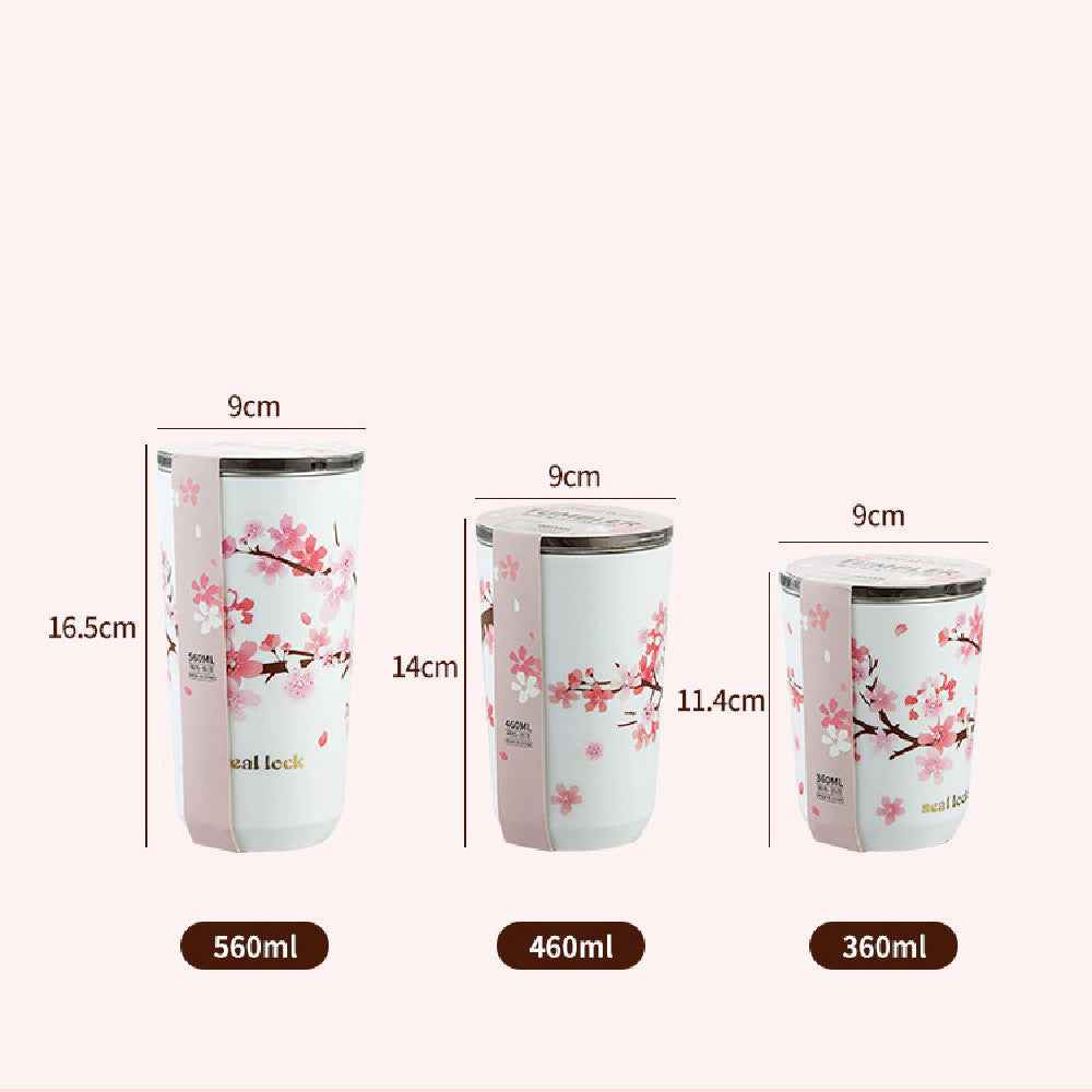 Insulated Coffee Cup for Girls – Stainless Steel Travel Mug for Milk Tea & Coffee, Leak-Proof, Portable 360ml/460ml/560ml - Twissie