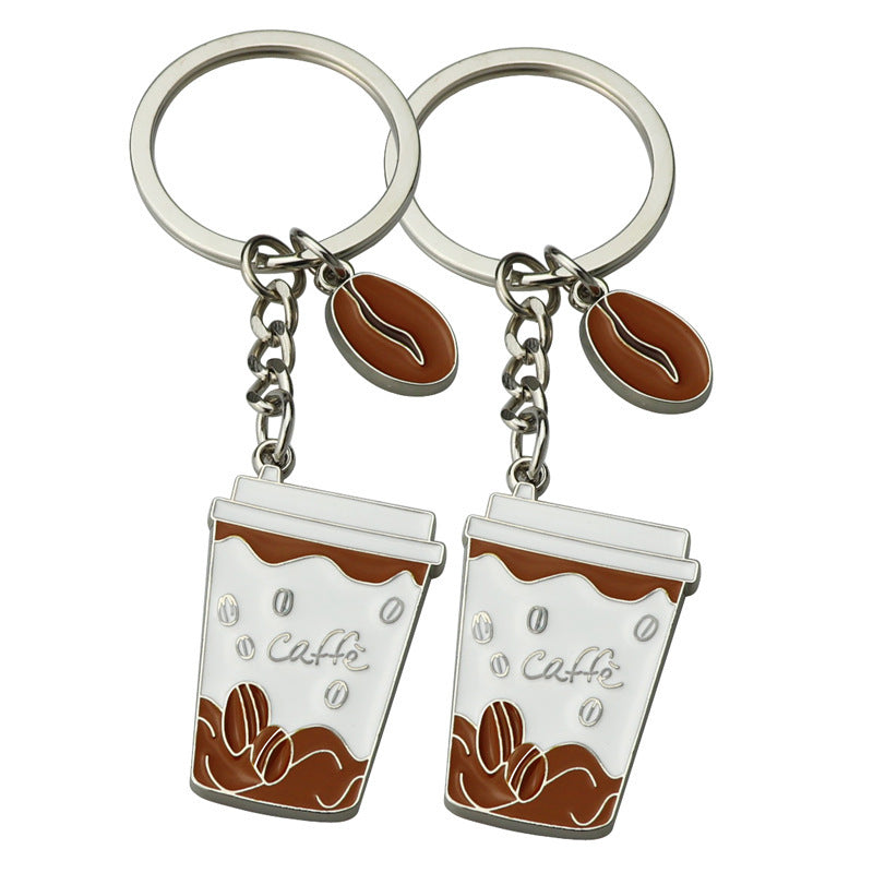 Creative Coffee Cup Paint Keychain Pendant - Twissie