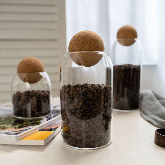 Clear glass coffee pot with easy-to-read ml and oz measurement markings on the side