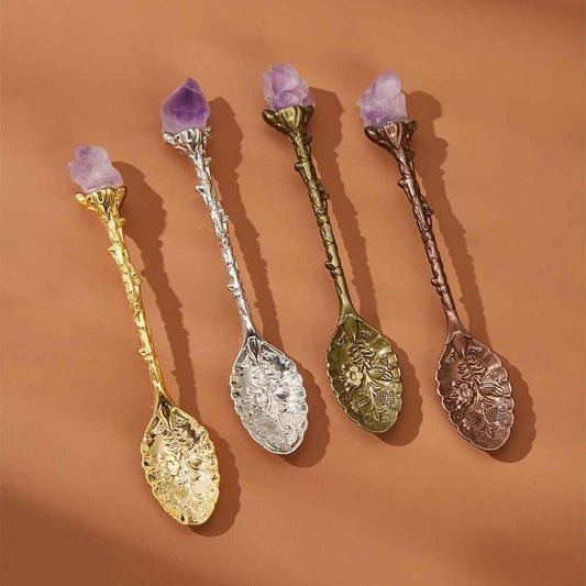 Retro Dessert Spoon - Bronze Finishes for Cafe & Home Dining - Twissie