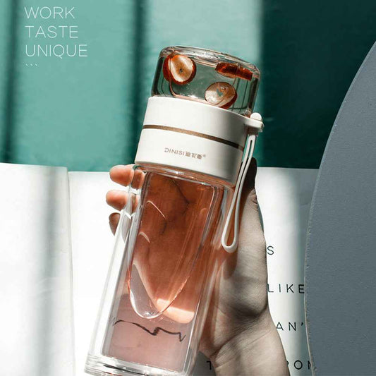 Buy Glass Water Bottle Infuser Online - Insulated Double Wall - Twissie