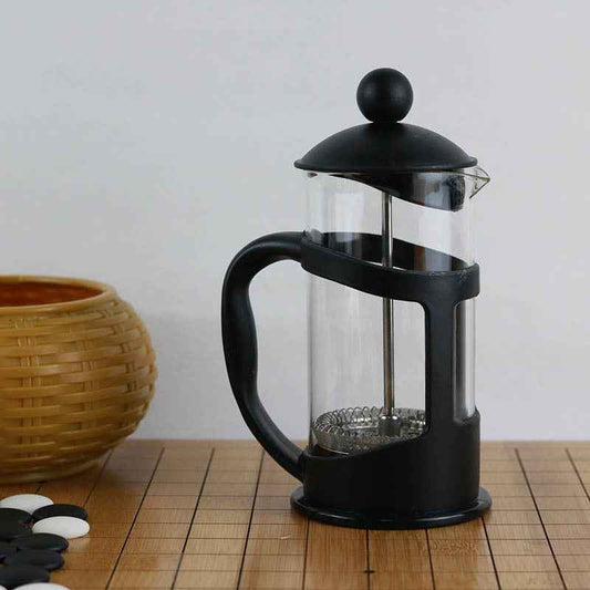 “Buy French press coffee maker – heat-resistant glass and stainless steel design for rich brews”