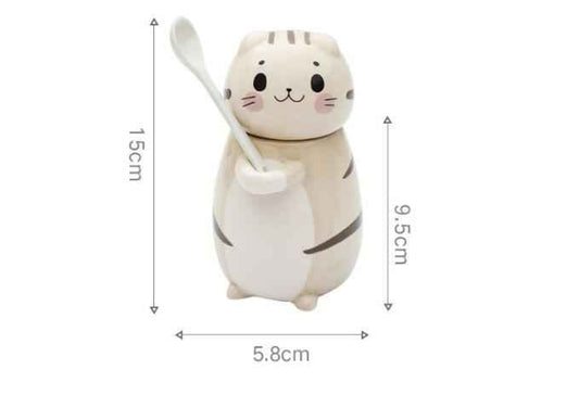 Creative cat-themed gift mug - cute hand-painted ceramics for coffee lovers