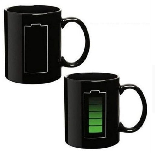 Battery display thermal temperature cup temperature sensitive color cup ceramic coffee mug - Twissie