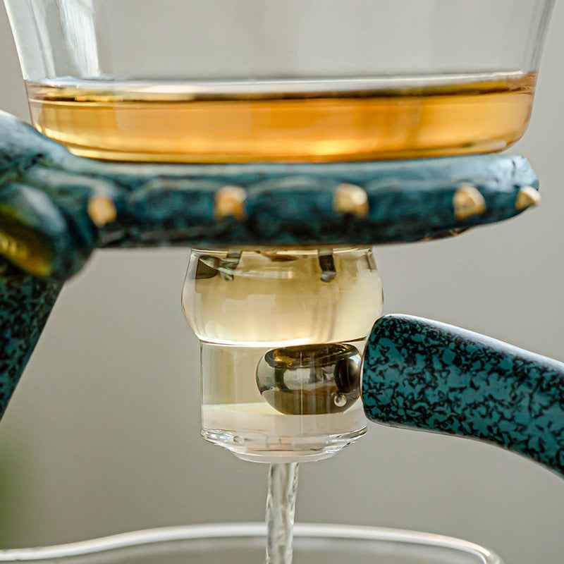 “Automatic glass tea maker set – best hot tea brewing set for home and gift purposes”