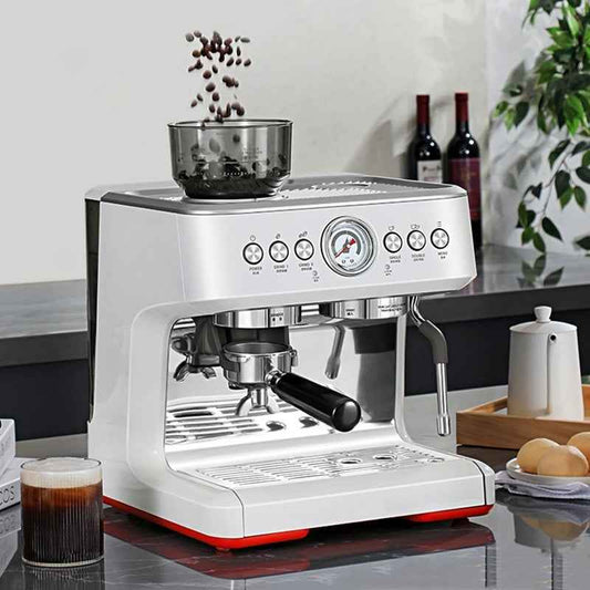 Semi-Automatic Espresso Machine with 15-bar pump pressure system - Create cafe-quality espresso with manual control - Order today and start your barista journey