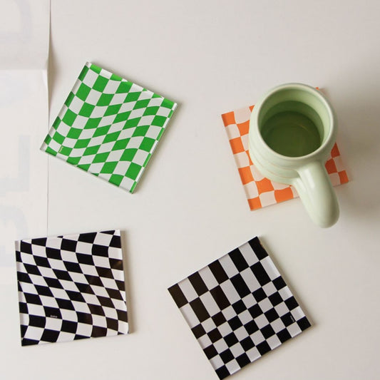 Retro Chessboard Coffee Cup Mat - Twissie