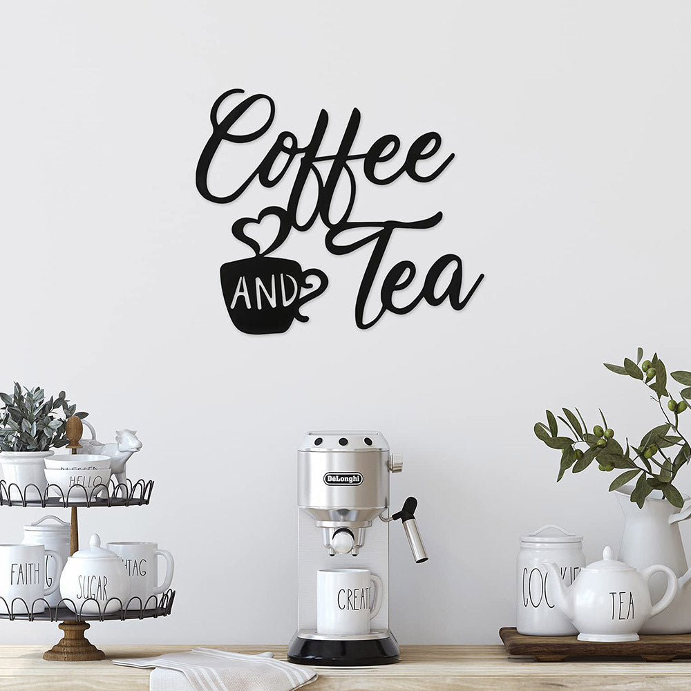 Metal COFFEE AND TEA Wall Hanging - Twissie