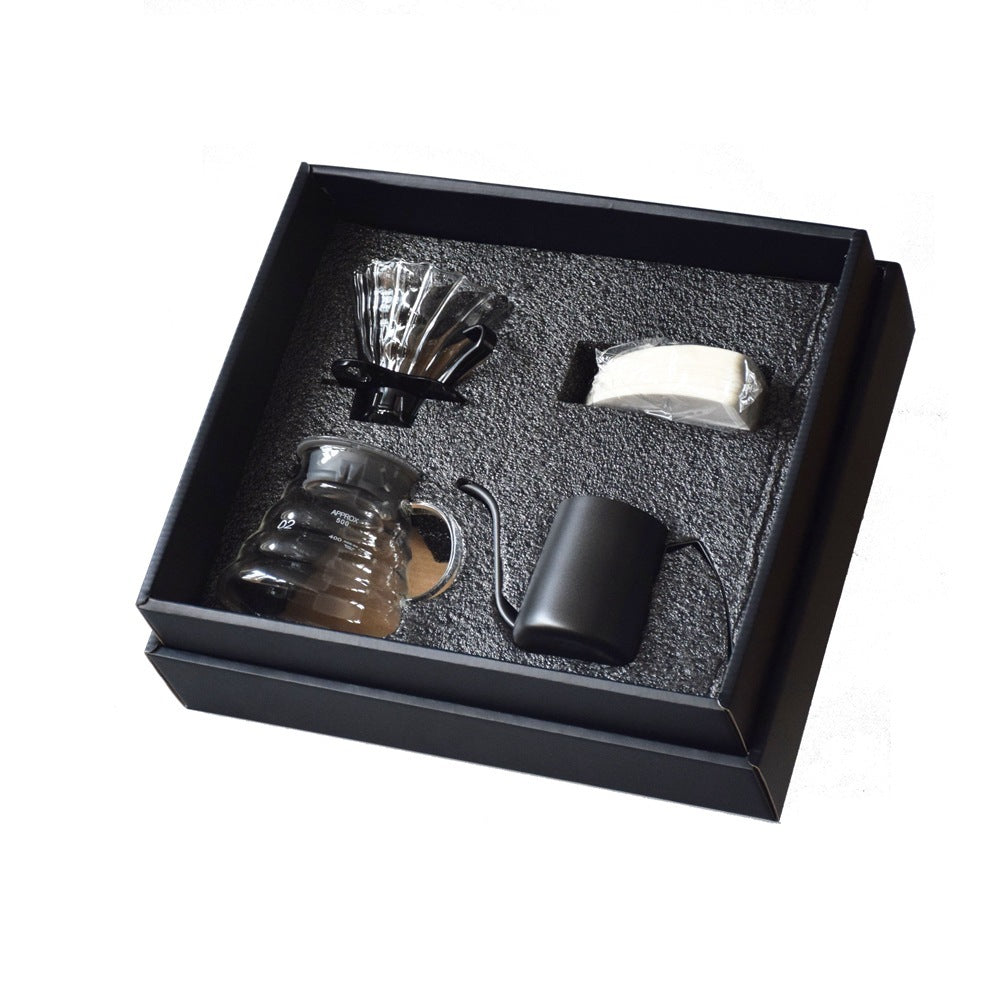 Glass Pour-Over Coffee Set — 4pc Heat-Resistant Filter Cups with Filter Paper (Gift Box) - Twissie