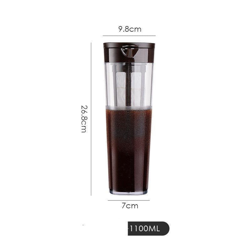 Cold Brew Coffee Maker 1.1L — Airtight Refrigerator Pitcher with Tea Separator - Twissie