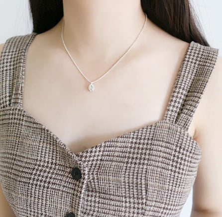 S925 Sterling Silver Coffee Bean Necklace — Dainty Clavicle Pendant - Twissie