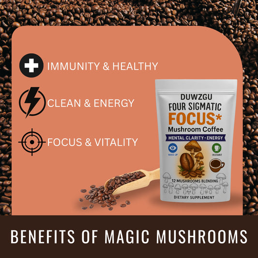 Shop Mushroom Coffee Blend – boost focus, energy, and wellness with antioxidant-rich, low-jitters coffee