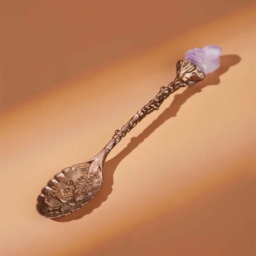 Retro Dessert Spoon - Bronze Finishes for Cafe & Home Dining - Twissie