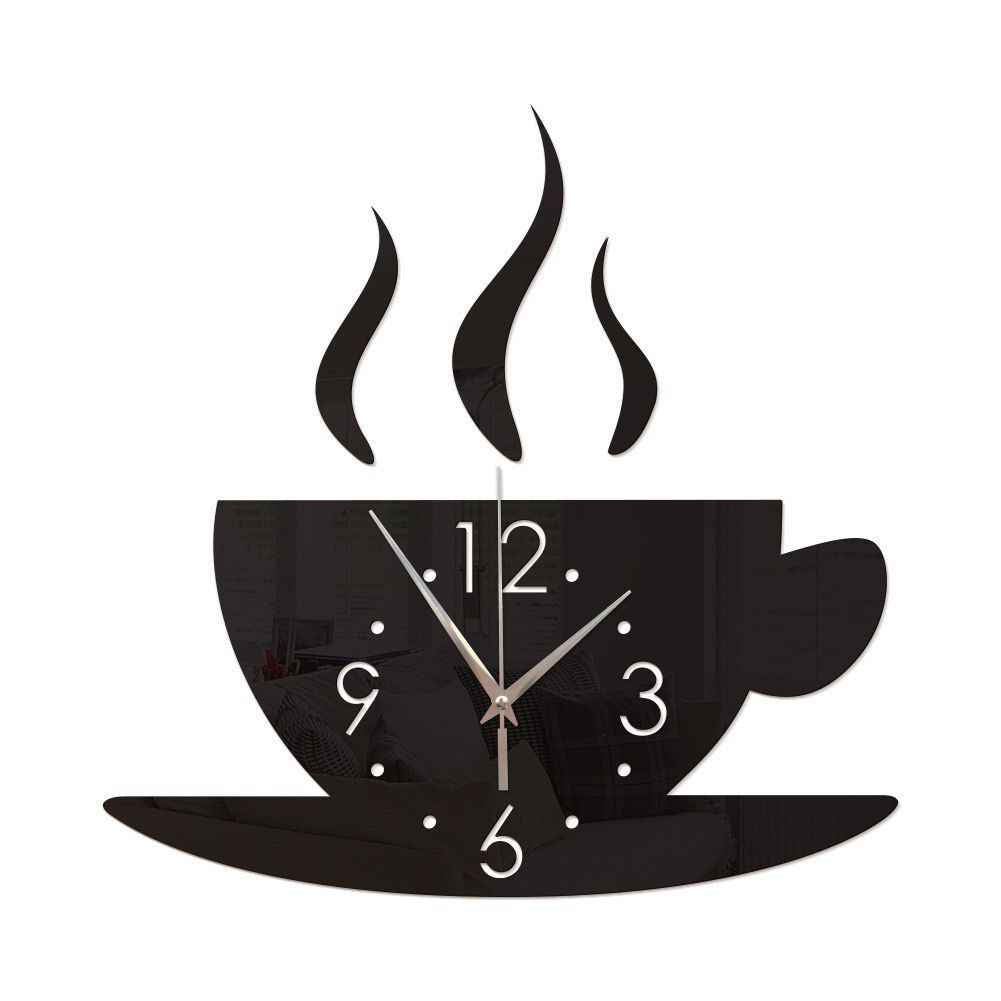 JavaMoment 3D Coffee Cup Wall Clock - Modern Kitchen & Office Decor - Twissie