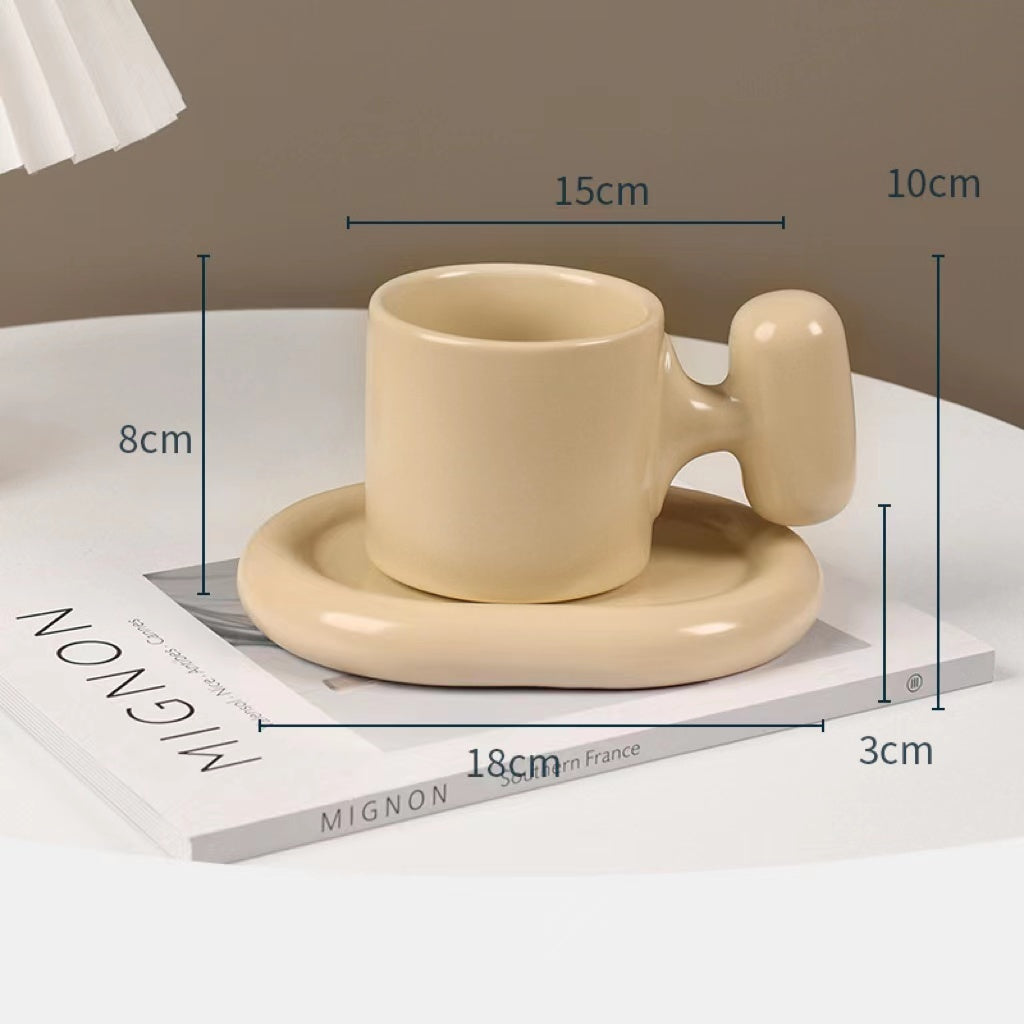 Nordic Double Wall Coffee Mugs - 2-Piece Insulated Ceramic Set - Twissie