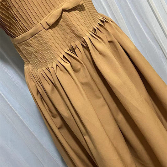 Fashion Coffee Color Dress Dress - Twissie