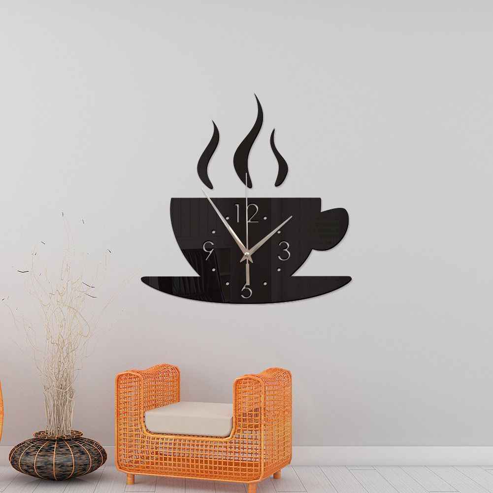 JavaMoment 3D Coffee Cup Wall Clock - Modern Kitchen & Office Decor - Twissie