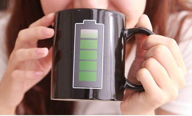 Battery display thermal temperature cup temperature sensitive color cup ceramic coffee mug - Twissie