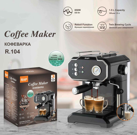 Professional home espresso machine with milk frother - Make barista-quality lattes and cappuccinos - Buy now and save thousands vs coffee shops