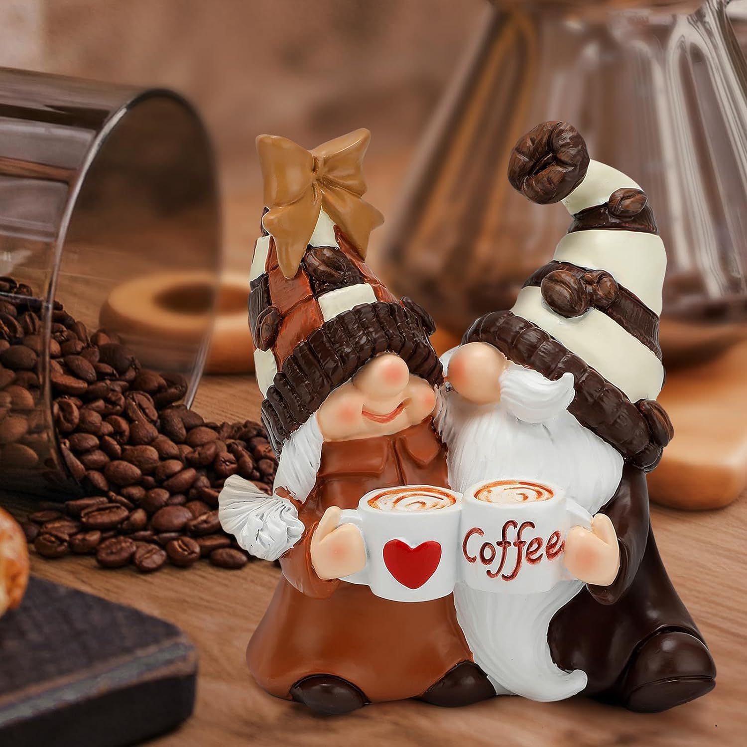 Valentine’s Day Coffee Ornament — Resin Coffee Dwarf Decoration for Coffee Lovers - Twissie