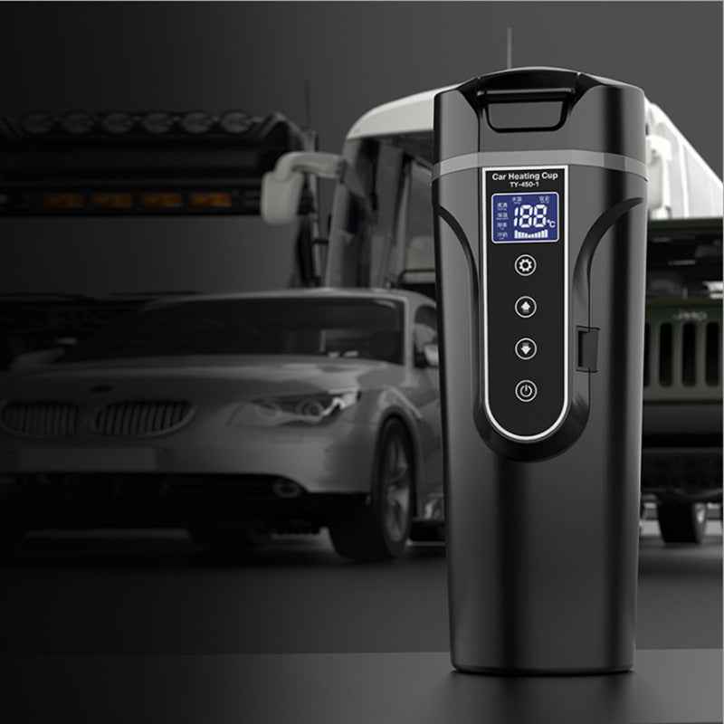 Portable Car Bottle Smart Touch Digital Display Insulated Cup Home Traveling Heating Cup Water Bottle - Twissie