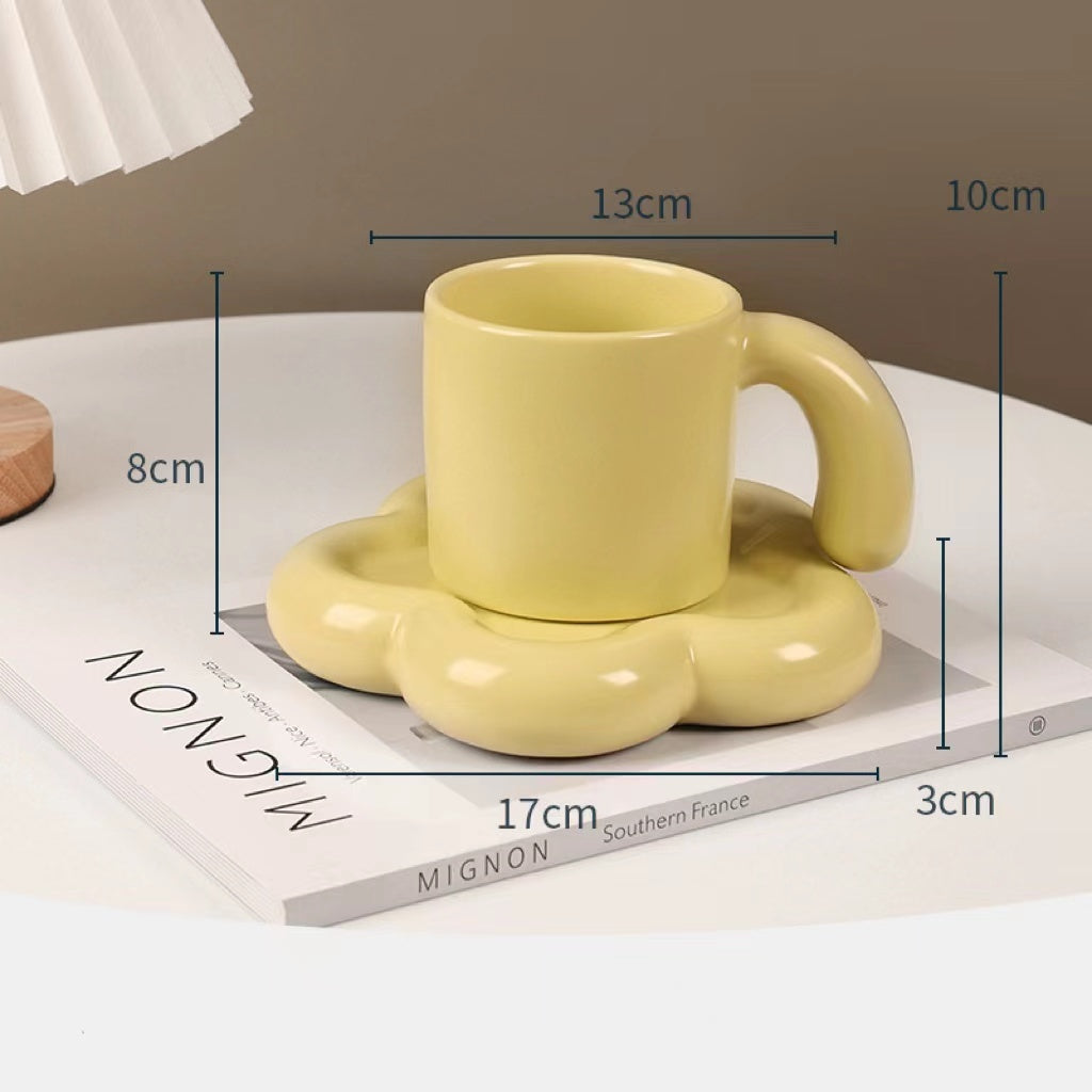Nordic Double Wall Coffee Mugs - 2-Piece Insulated Ceramic Set - Twissie