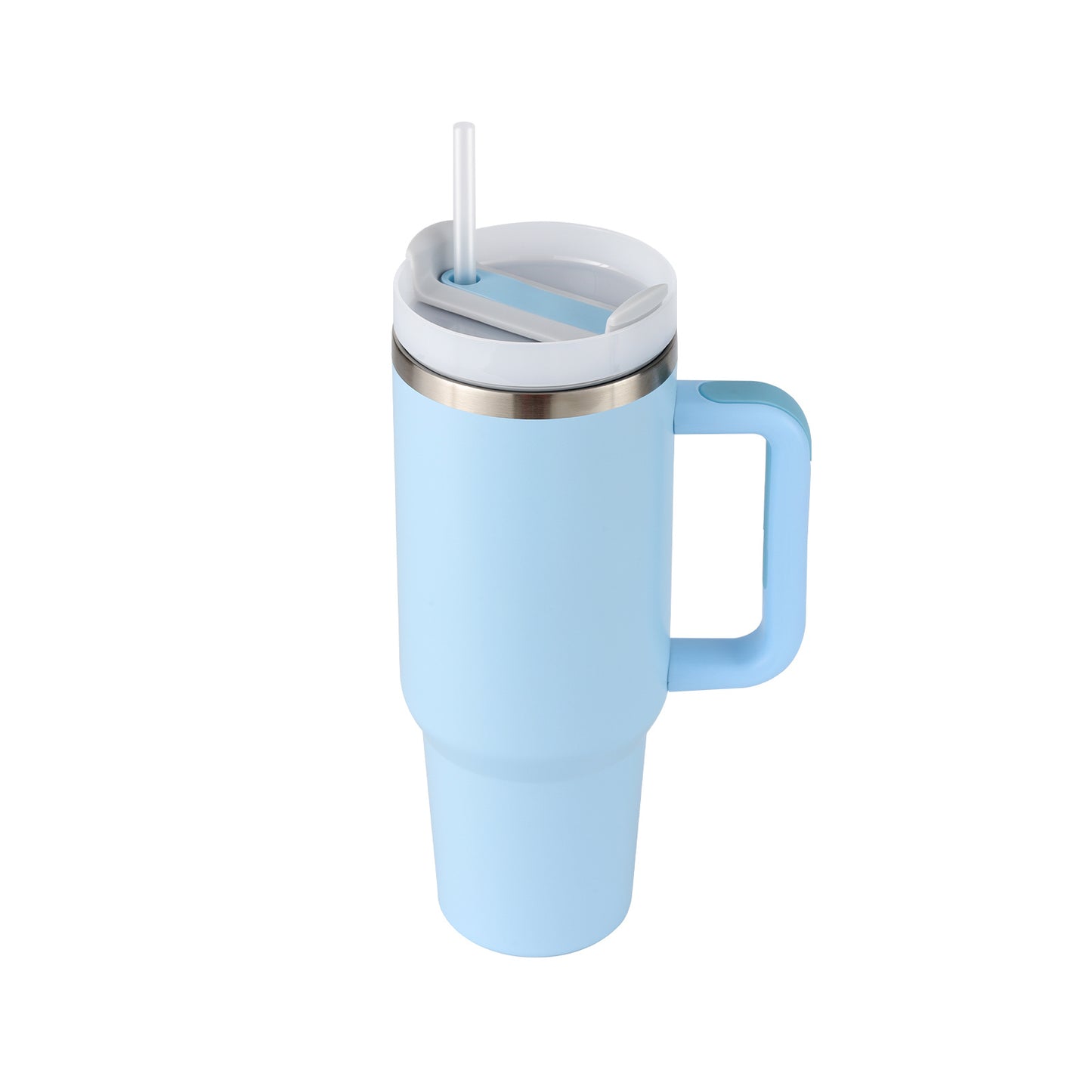 40 Oz Tumbler With Handle Straw Insulated, Stainless Steel Spill Proof Vacuum Coffee Cup Tumbler With Lid Tapered Mug Gifts For Valentine Lover Suitable For Car Gym Office Travel - Twissie