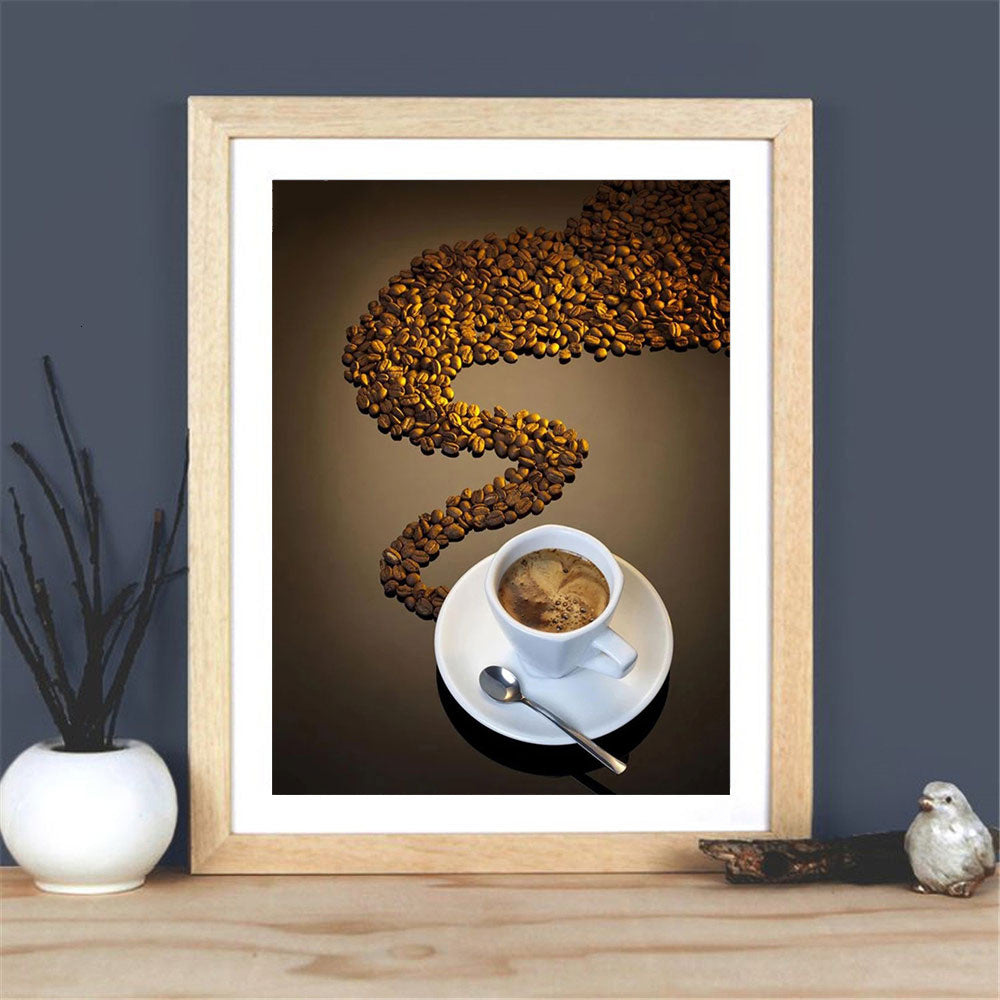 Diamond  Coffee Mosaic Landscape Painting - Twissie