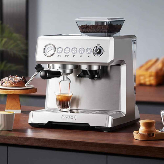 Fully Automatic Espresso Machine with one-touch brewing - Buy now to enjoy barista-quality lattes and cappuccinos at home with zero effort.