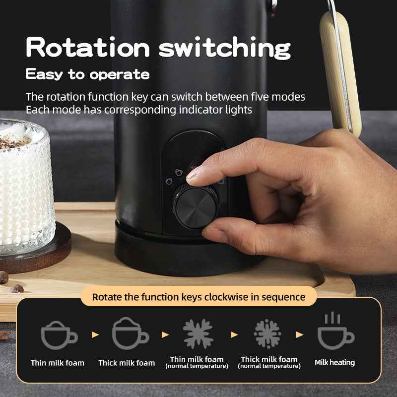 Automatic milk frother creating rich, velvety microfoam in seconds - finally make barista-quality drinks without any skill required