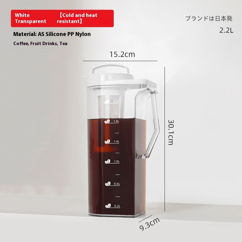 Large Water Pitcher 2.2L — Heat-Resistant Water Jug for Home & Coffee - Twissie
